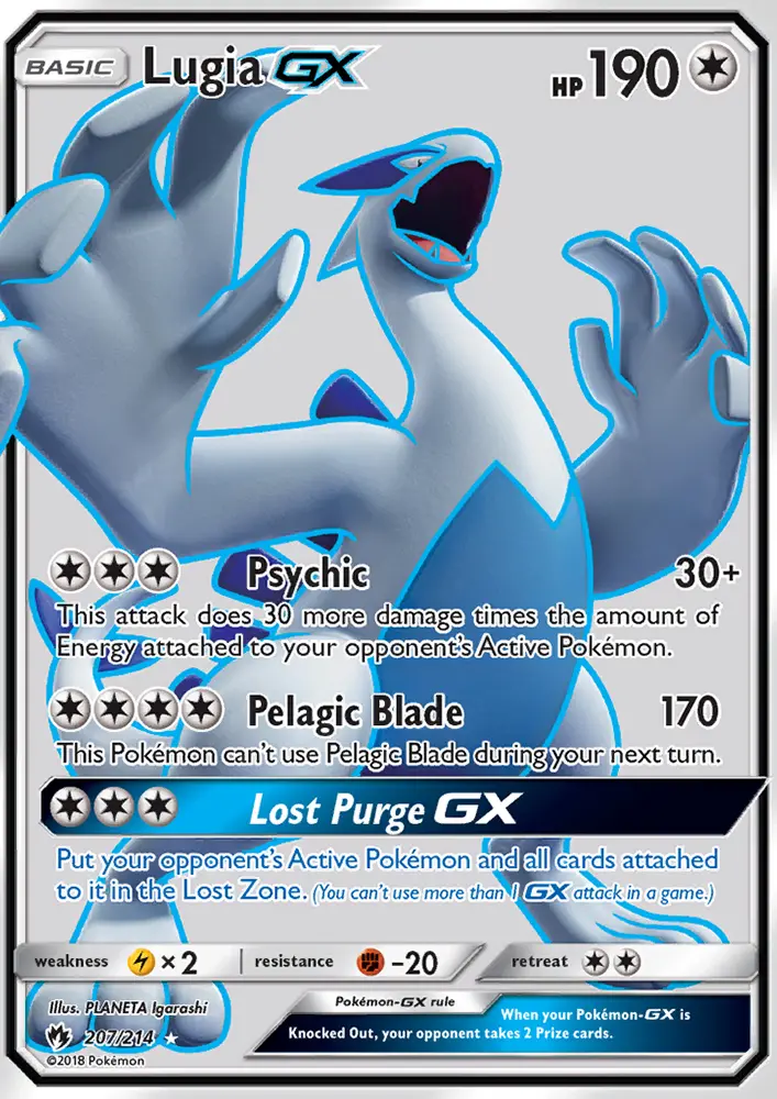 Lugia GX, Pokémon card