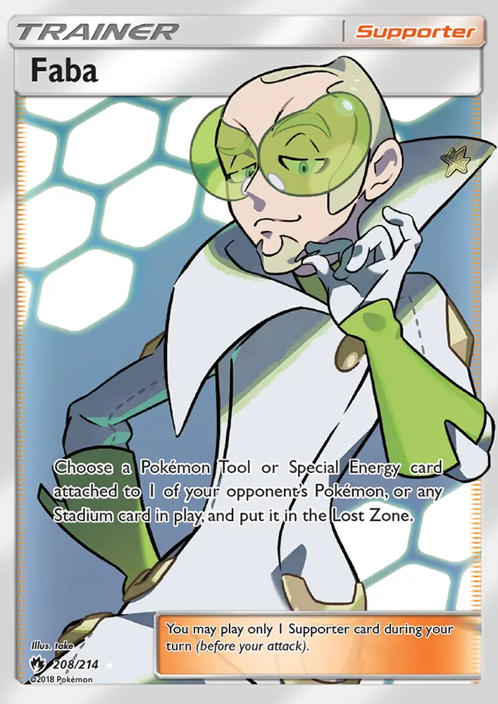 Faba, Pokémon card