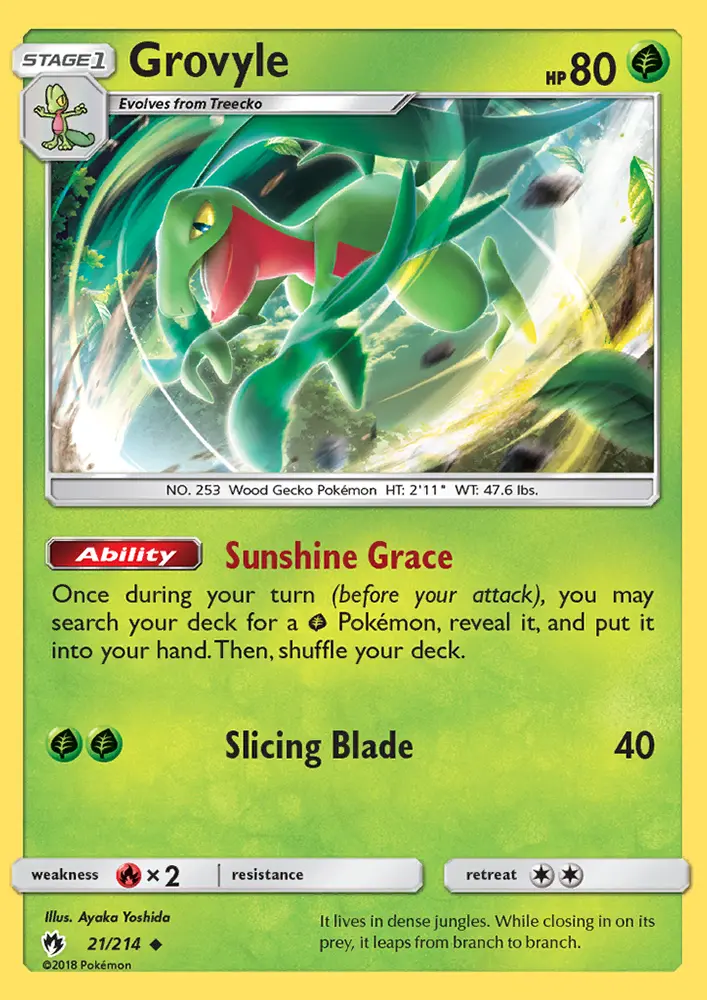 Grovyle, Pokémon card
