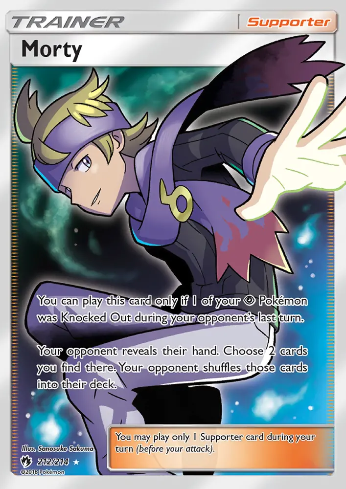 Morty, Pokémon card