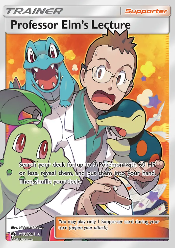 Professor Elm’s Lecture, Pokémon card