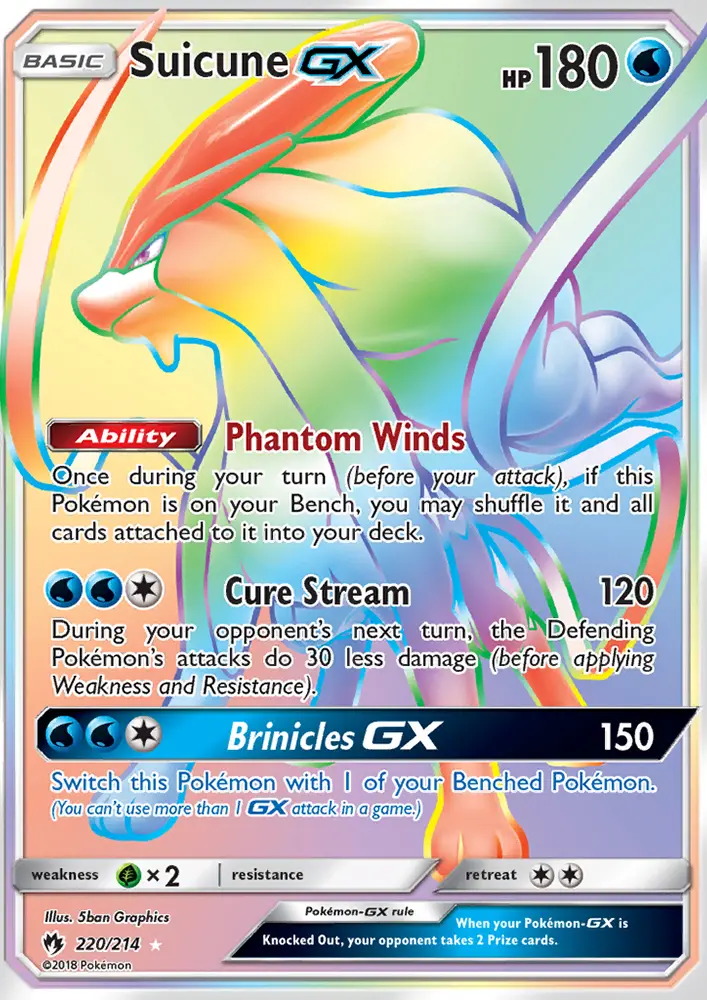Suicune GX, Pokémon card
