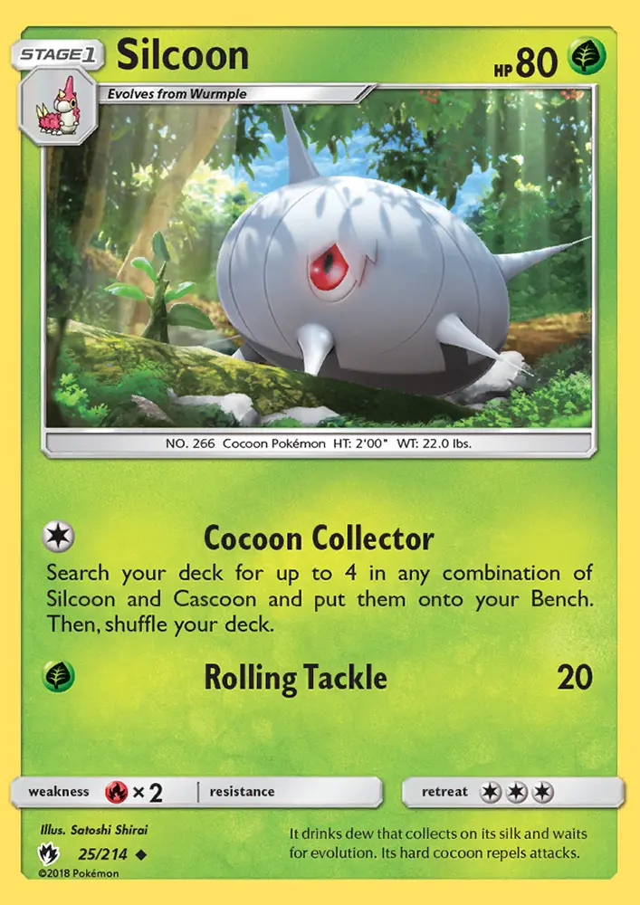Silcoon, Pokémon card