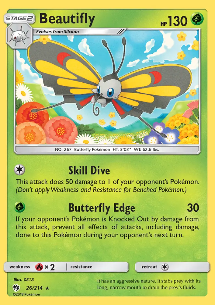 Beautifly, Pokémon card