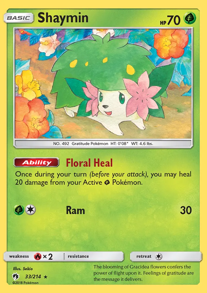 Shaymin, Pokémon card
