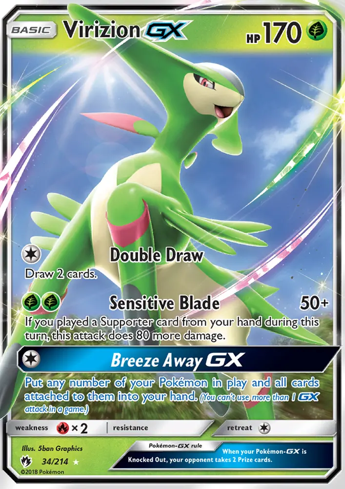 Virizion GX, Pokémon card