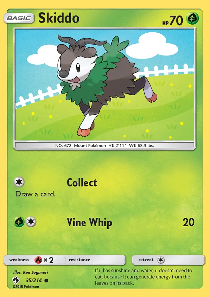 Skiddo, Pokémon card