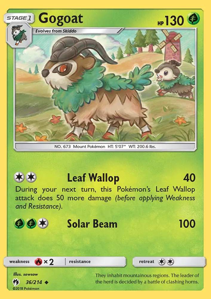Gogoat, Pokémon card