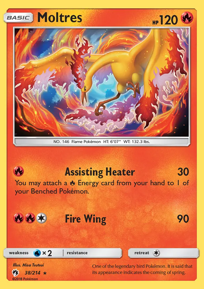 Moltres, Pokémon card