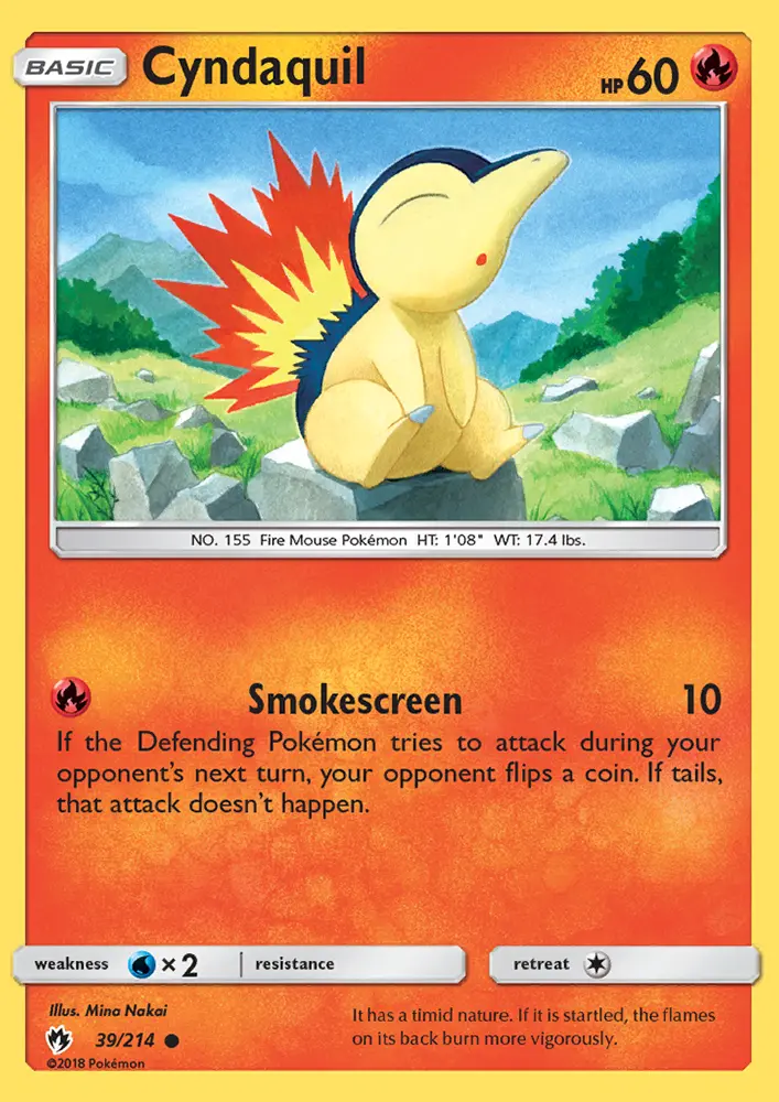 Cyndaquil, Pokémon card