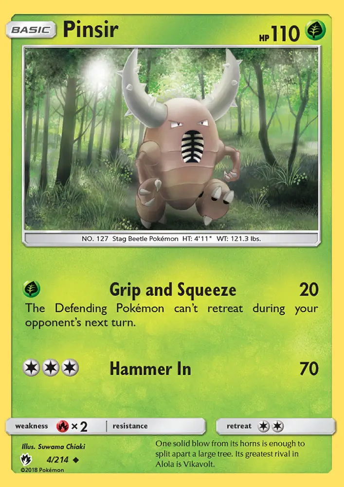Pinsir, Pokémon card