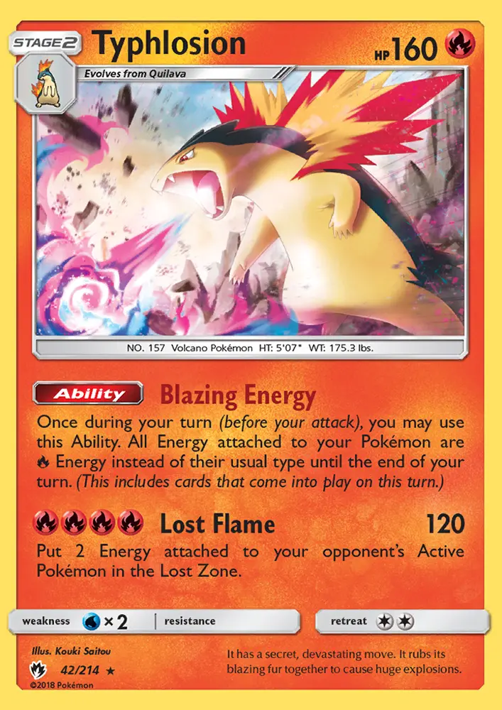Typhlosion, Pokémon card