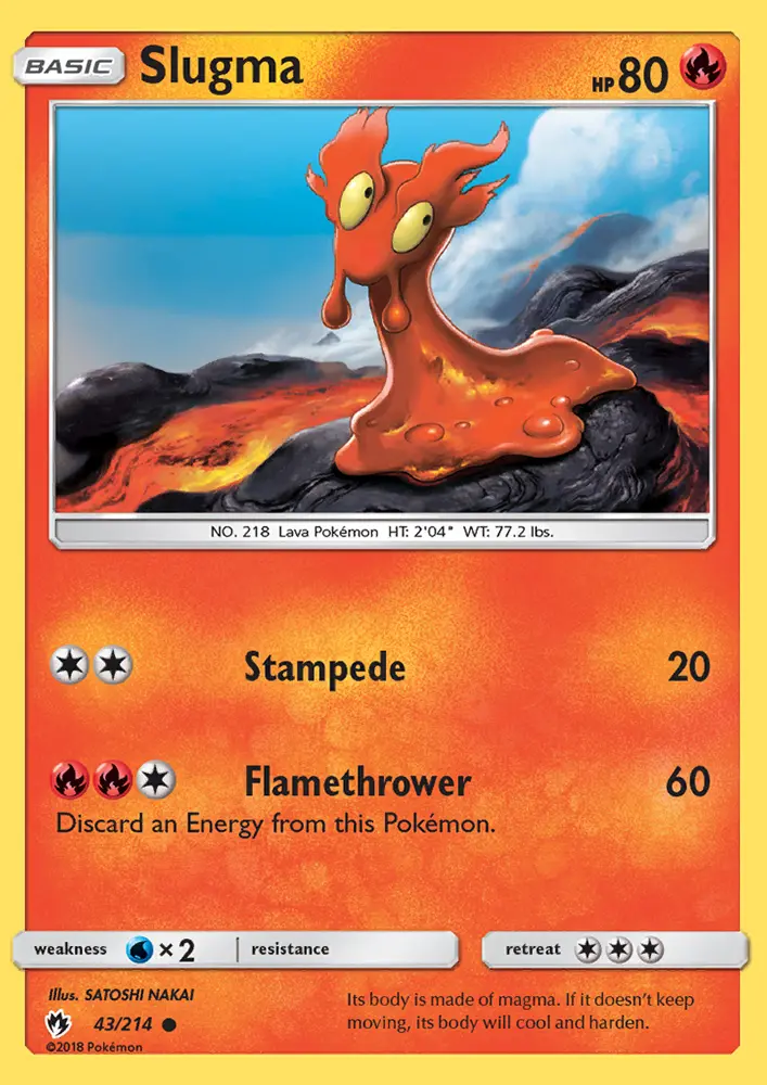 Slugma, Pokémon card