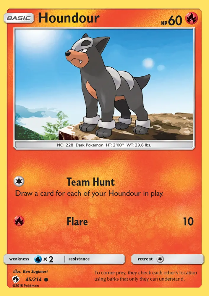 Houndour, Pokémon card