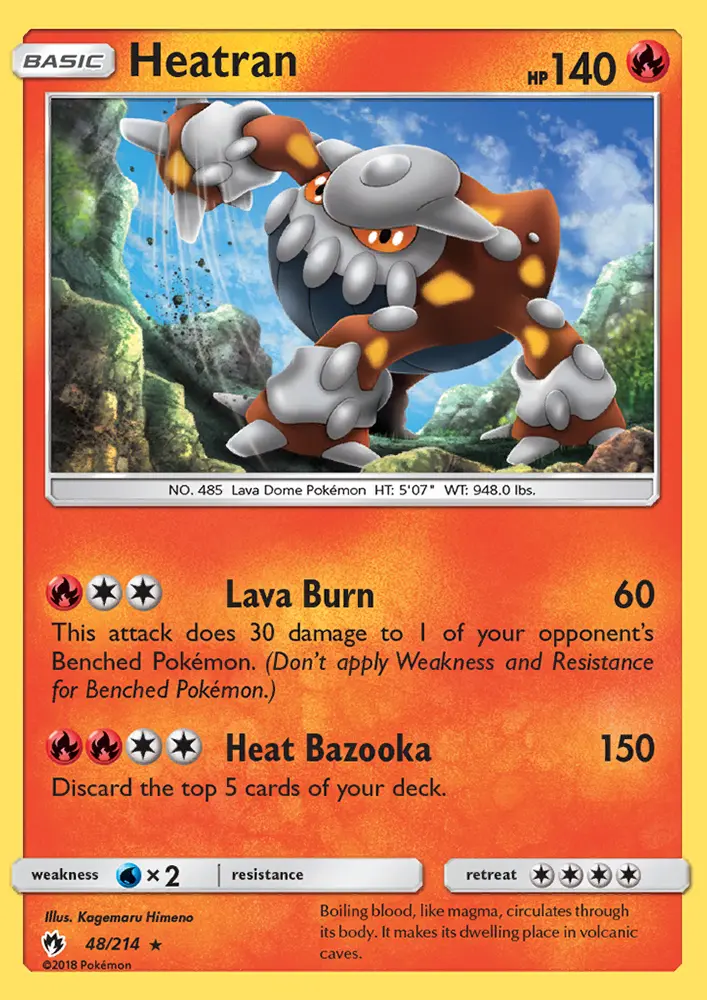 Heatran, Pokémon card
