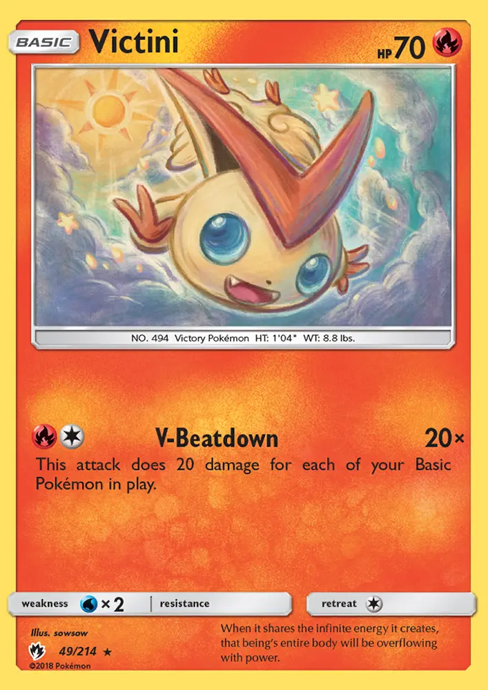 Victini, Pokémon card