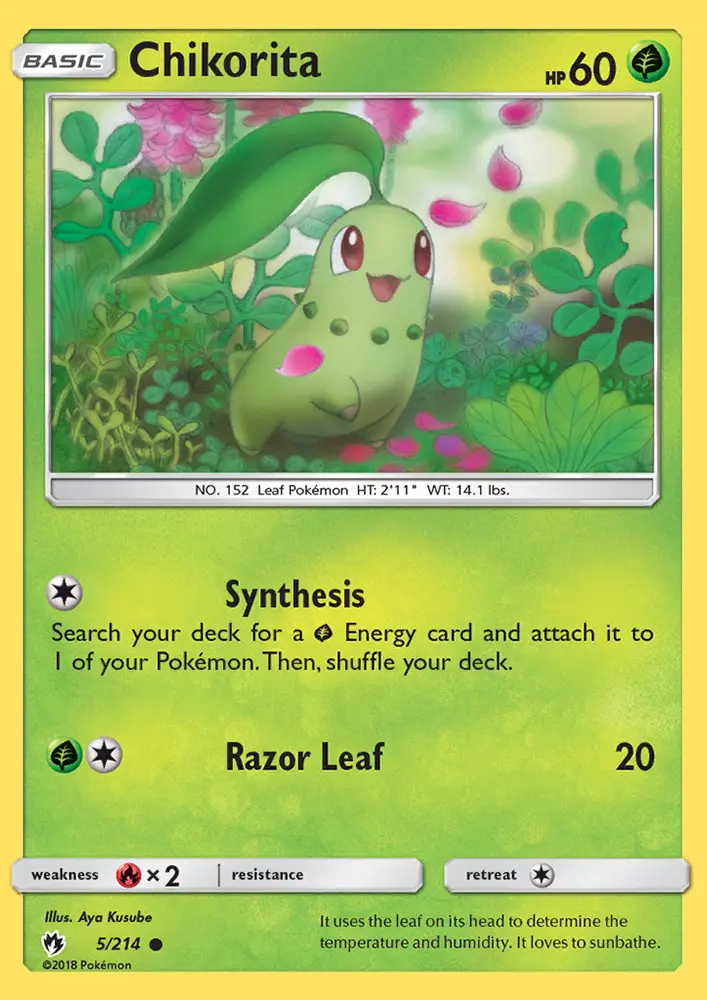 Chikorita, Pokémon card