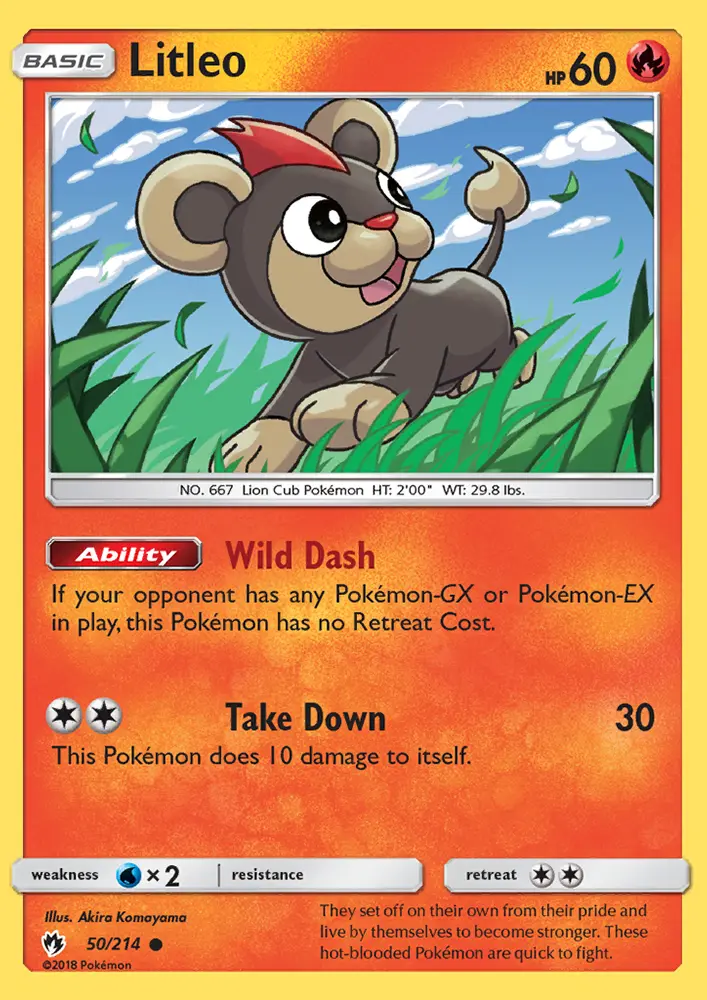 Litleo, Pokémon card