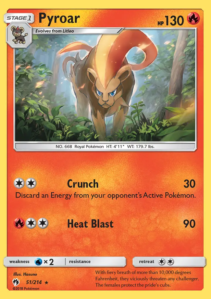 Pyroar, Pokémon card
