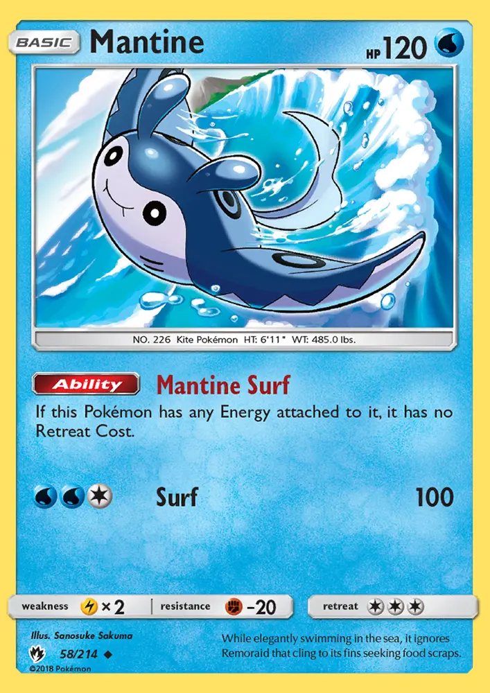 Mantine, Pokémon card