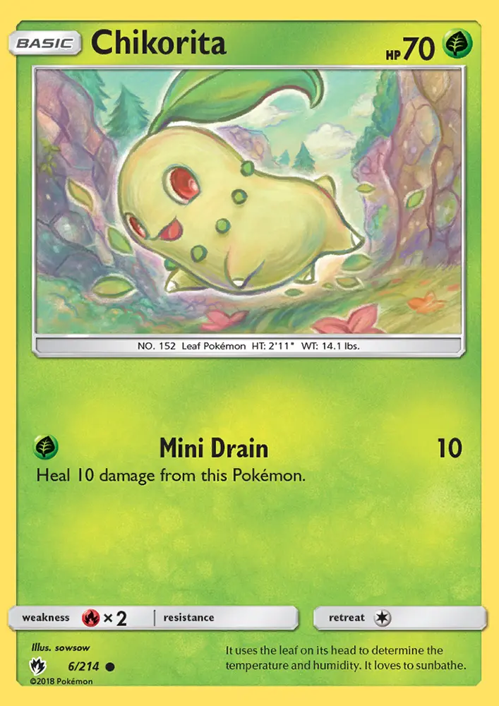 Chikorita, Pokémon card