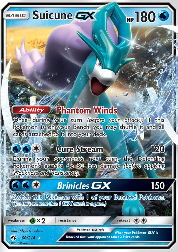 Suicune GX, Pokémon card