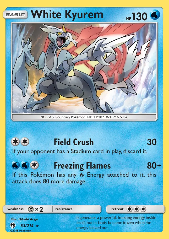 White Kyurem, Pokémon card