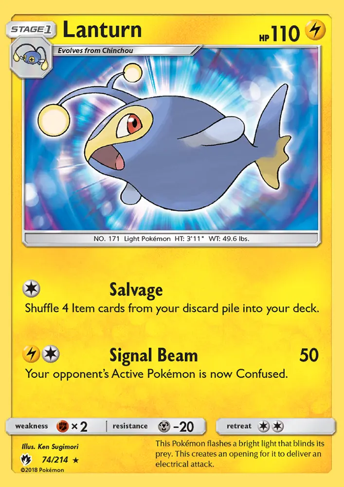 Lanturn, Pokémon card
