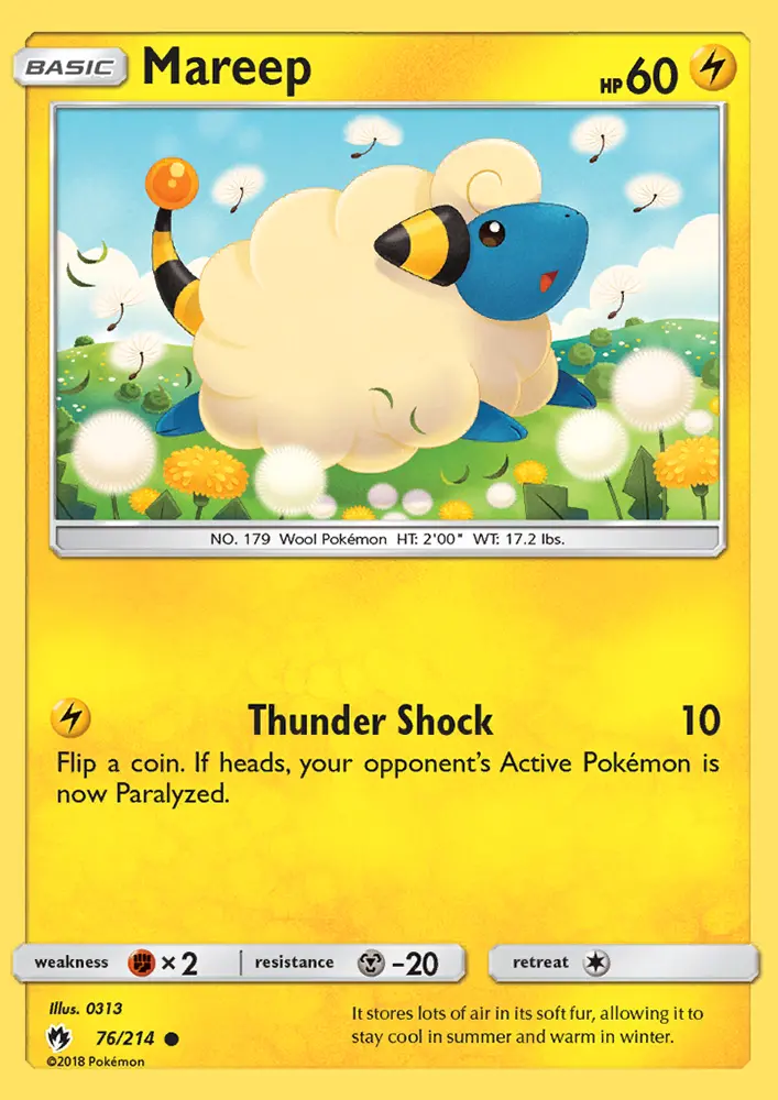 Mareep, Pokémon card