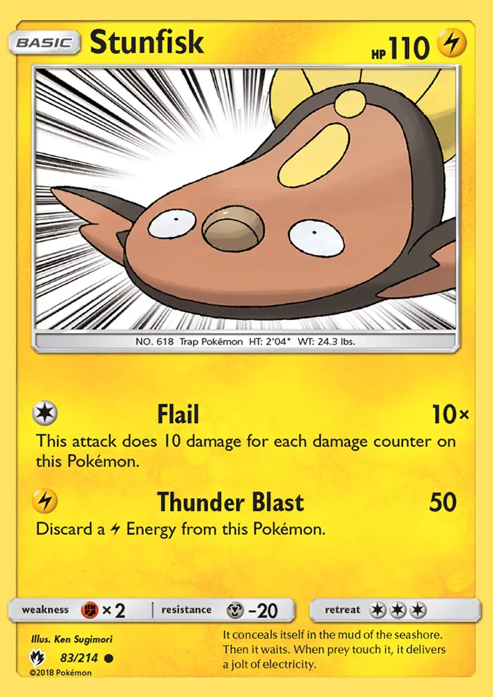 Stunfisk, Pokémon card