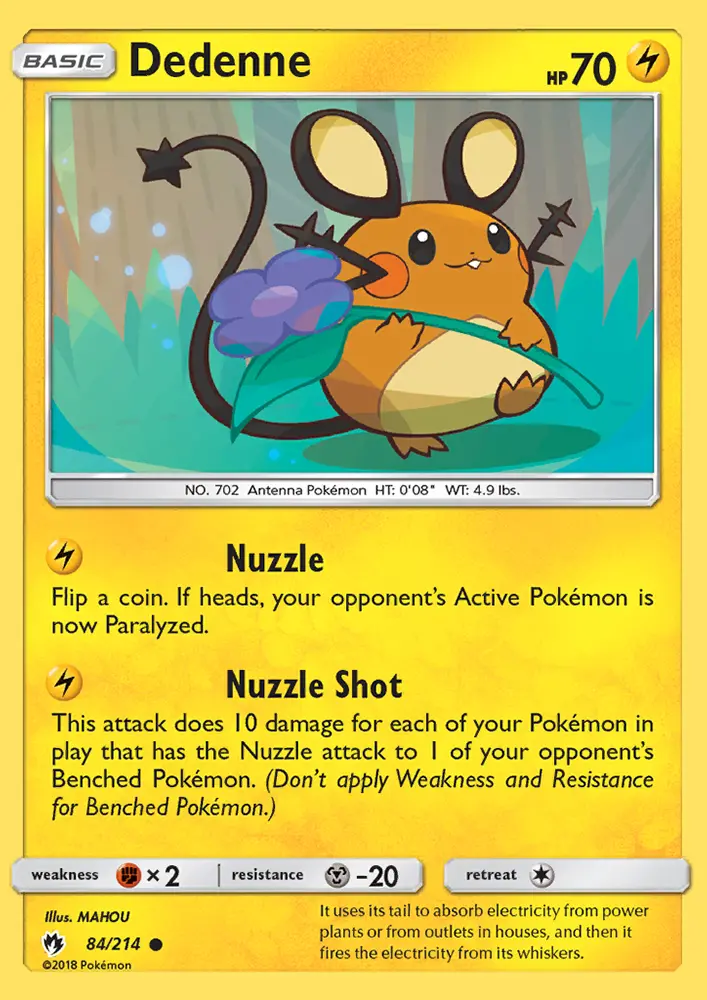 Dedenne, Pokémon card