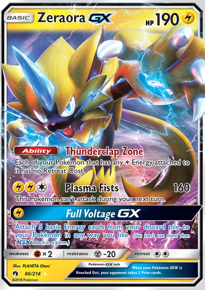 Zeraora GX, Pokémon card