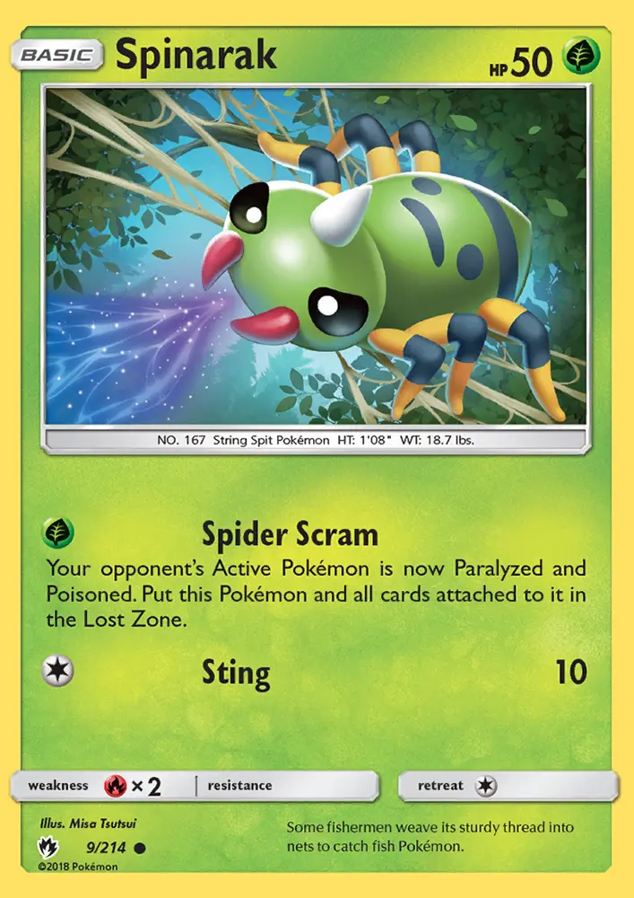 Spinarak, Pokémon card