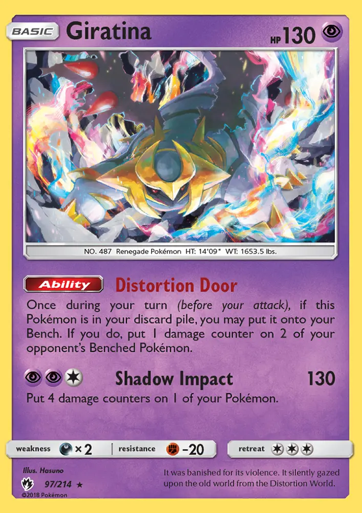 Giratina, Pokémon card