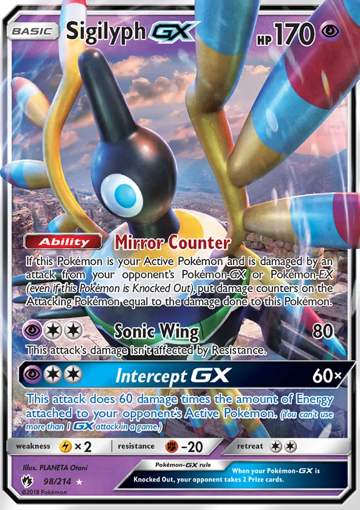 Sigilyph GX, Pokémon card
