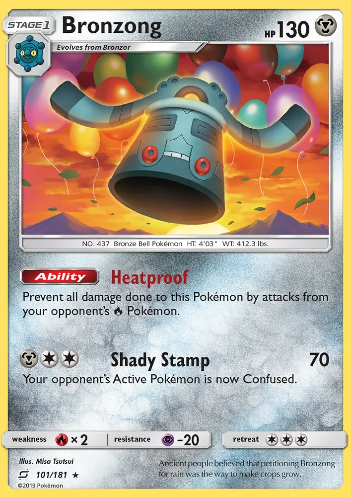 Bronzong, Pokémon card