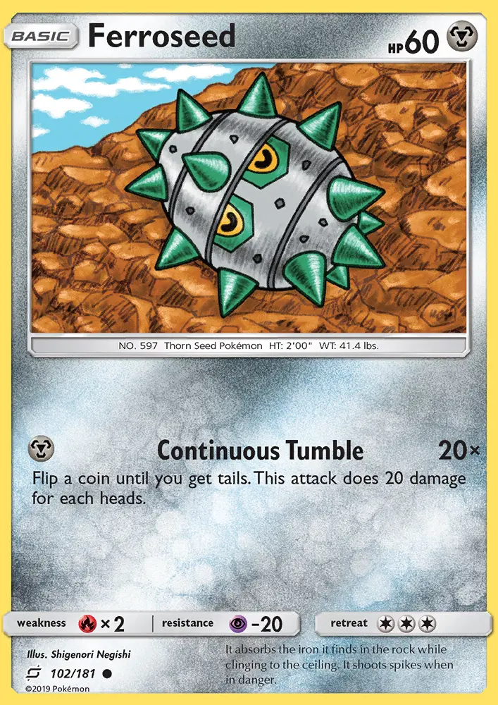 Ferroseed, Pokémon card