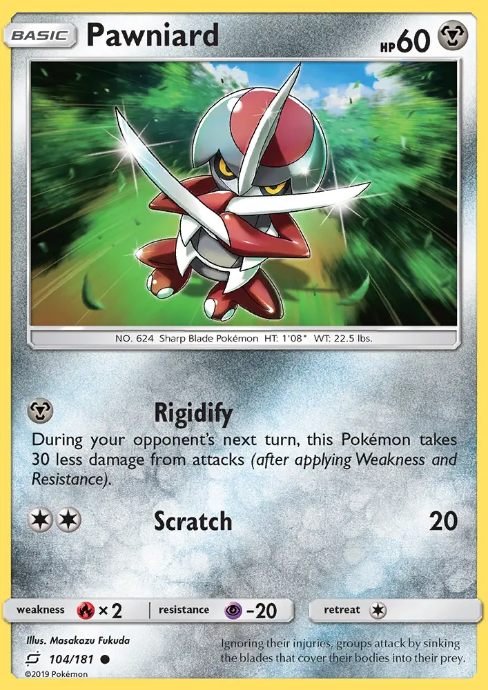 Pawniard, Pokémon card