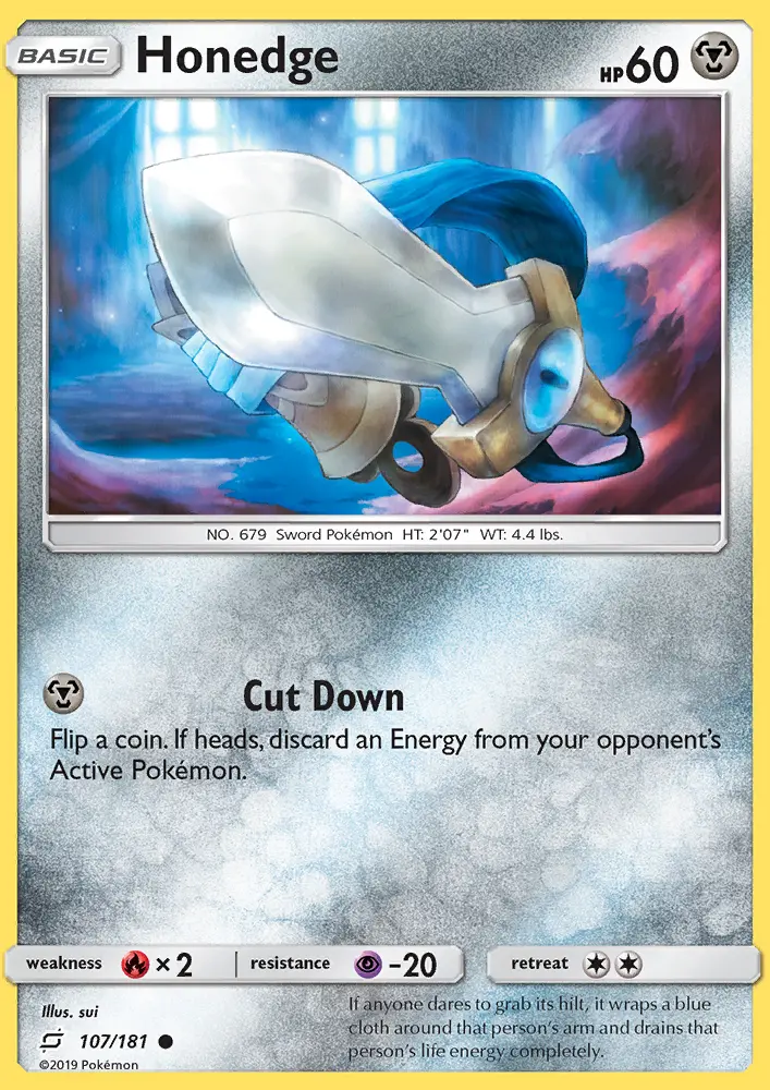 Honedge, Pokémon card