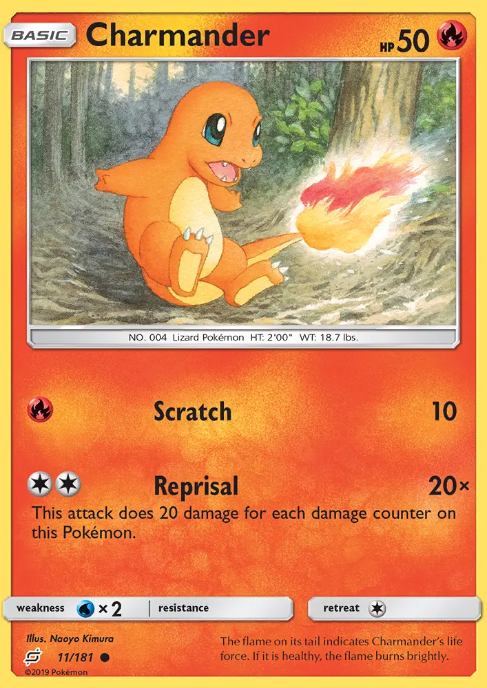 Charmander, Pokémon card