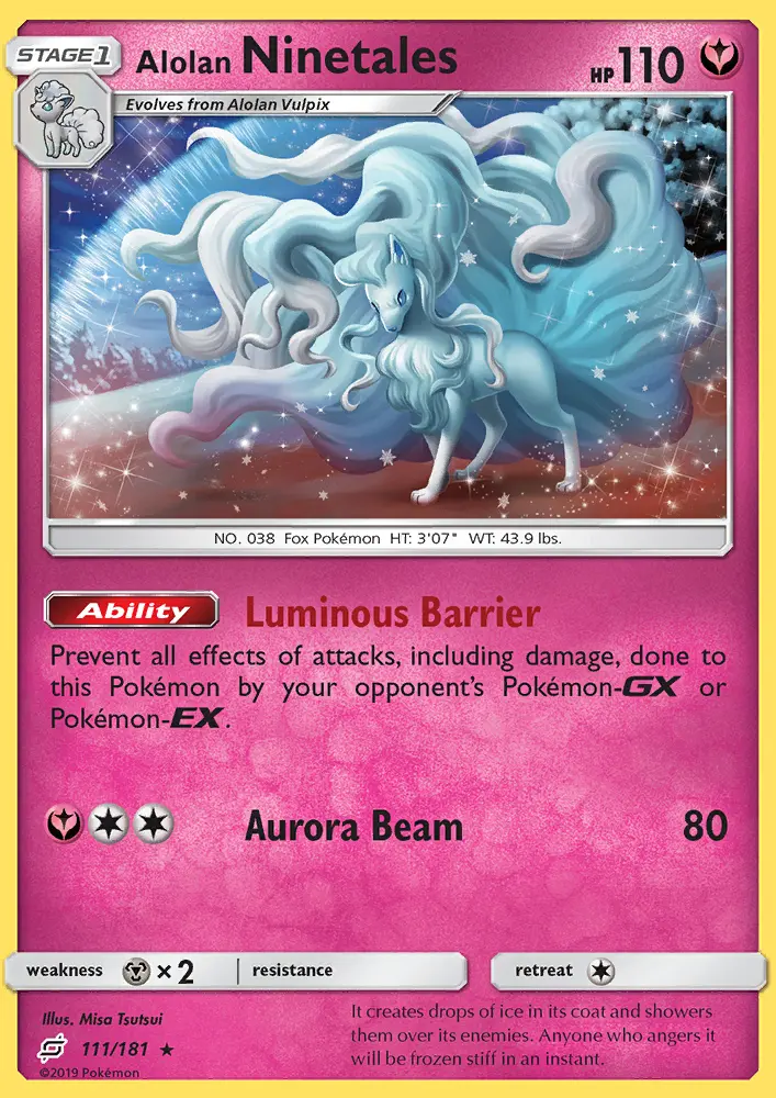 Alolan Ninetales, Pokémon card