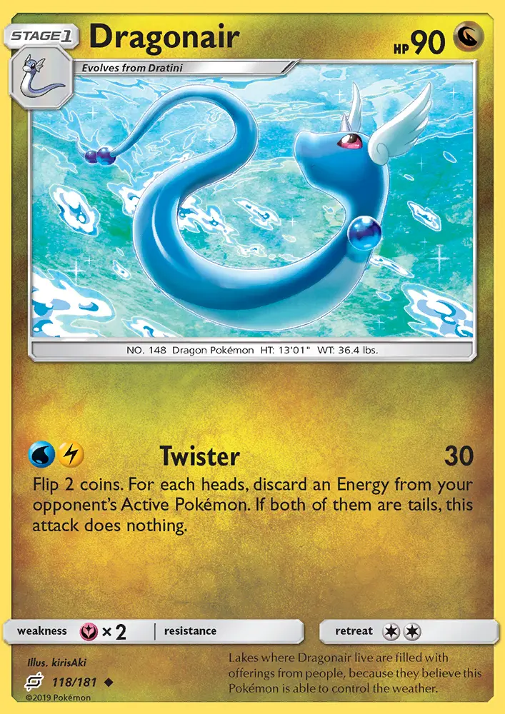 Dragonair, Pokémon card