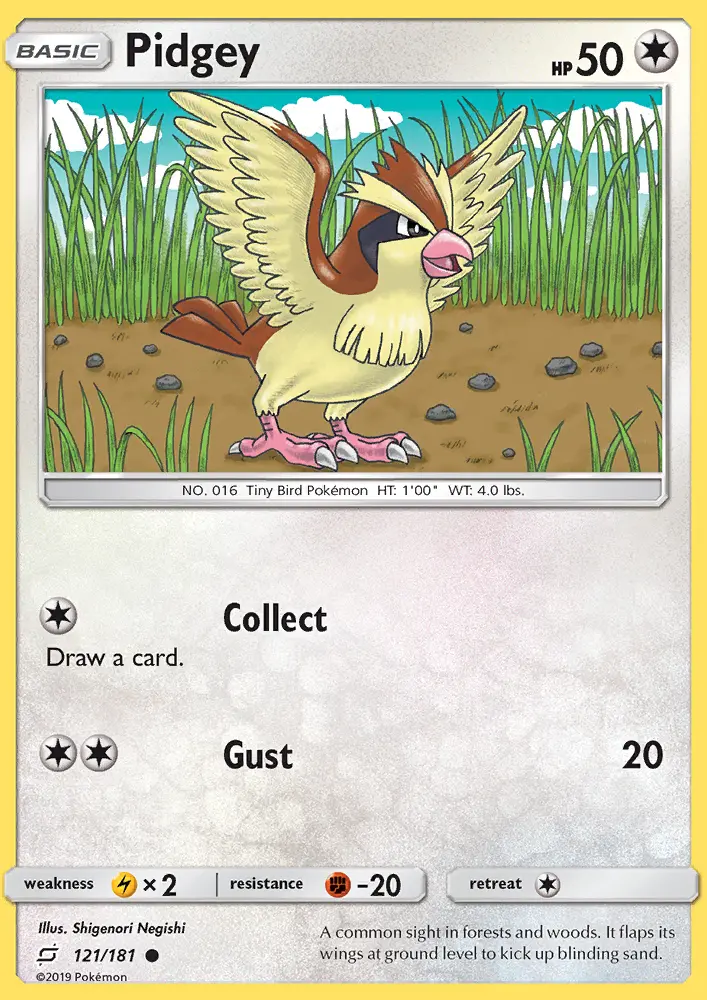 Pidgey, Pokémon card