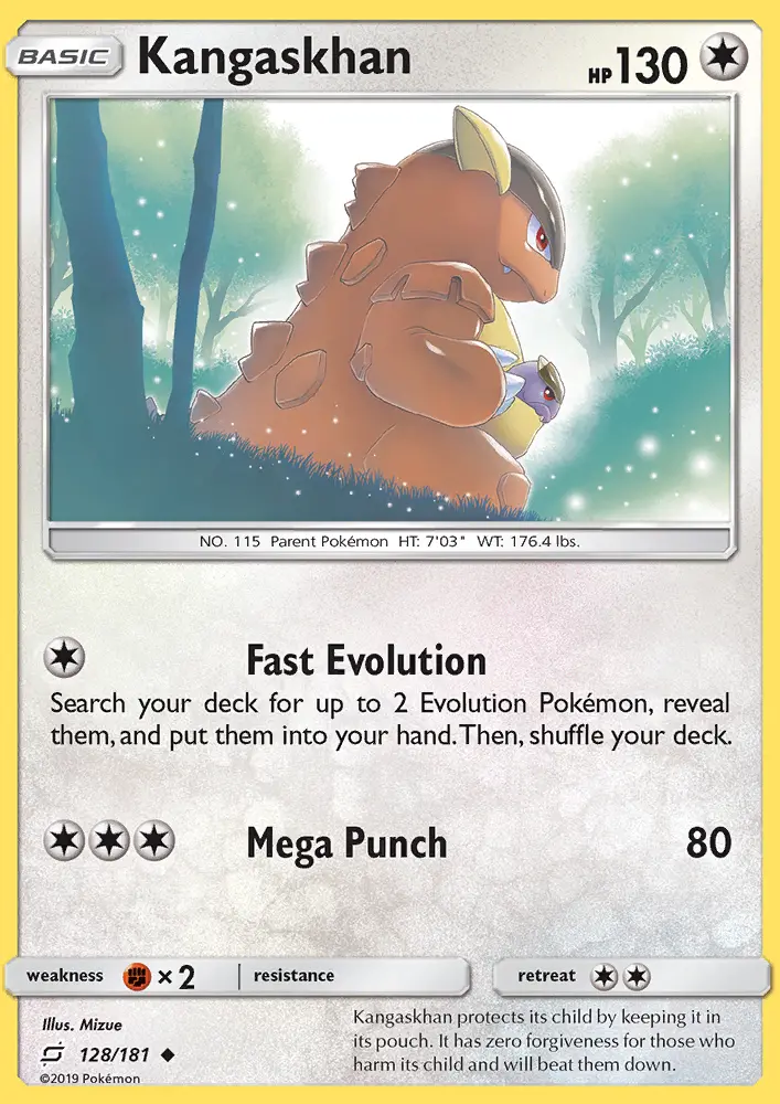 Kangaskhan, Pokémon card