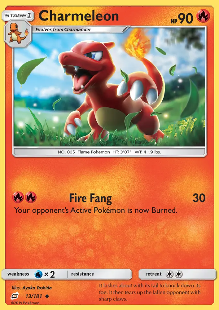 Charmeleon, Pokémon card