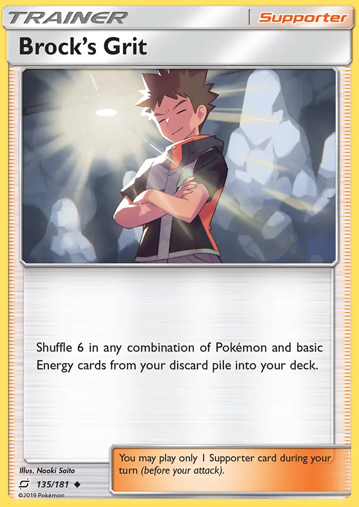 Brock’s Grit, Pokémon card