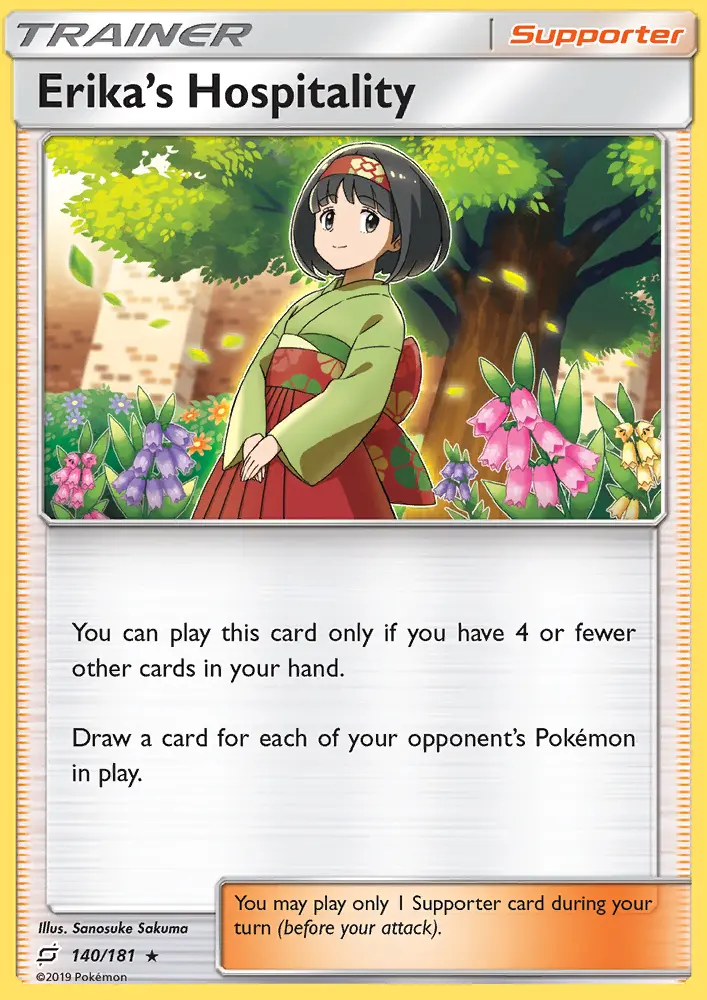 Erika’s Hospitality, Pokémon card