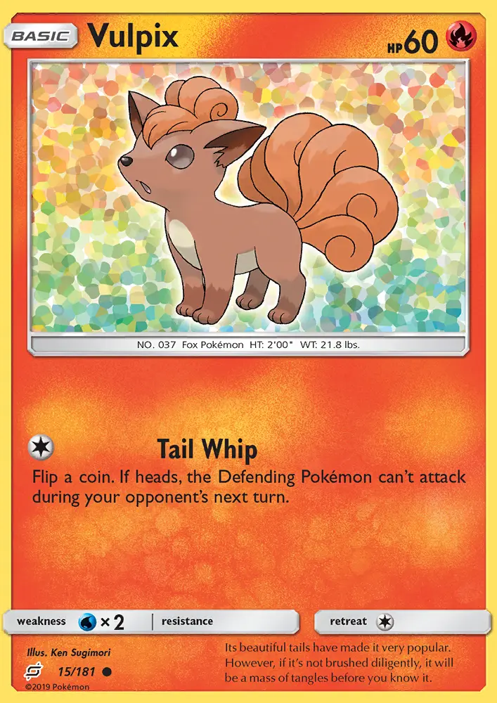 Vulpix, Pokémon card