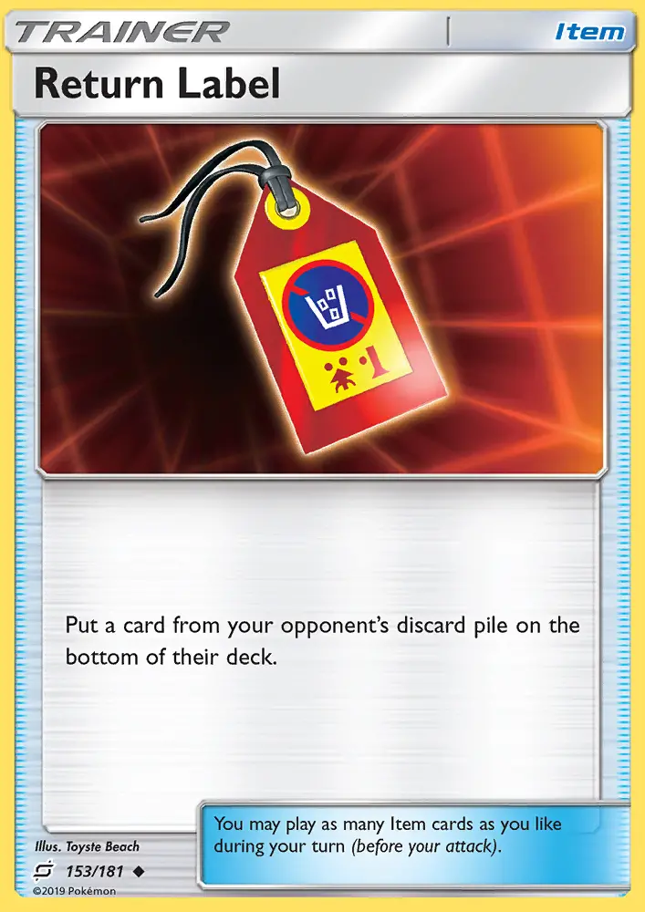 Return Label, Pokémon card