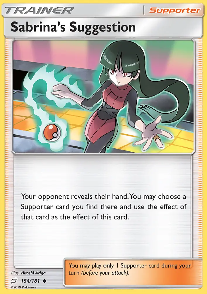 Sabrina’s Suggestion, Pokémon card